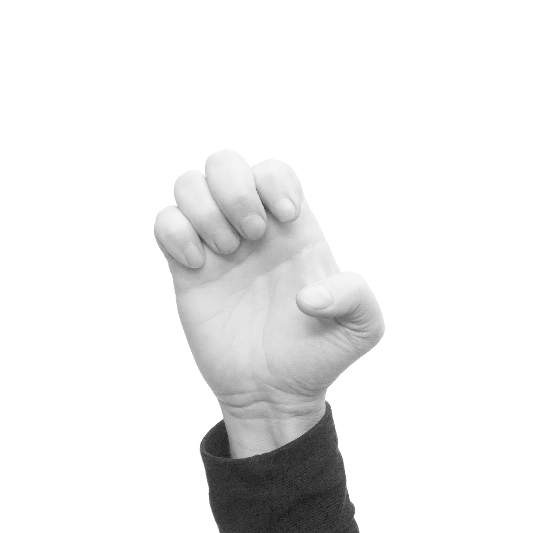 hand 5 vingers gehoekt