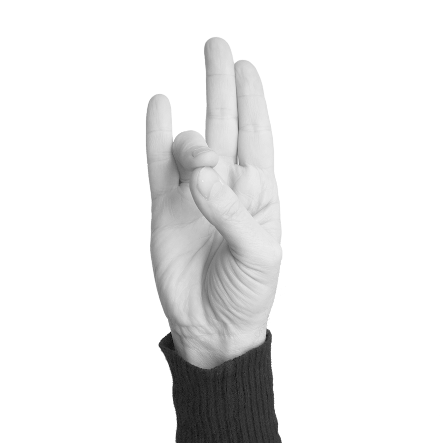 hand duim3 gestrekt gebonden