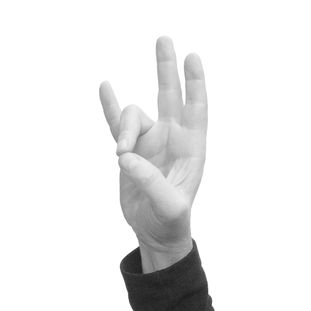hand duim3 gestrekt gespreid